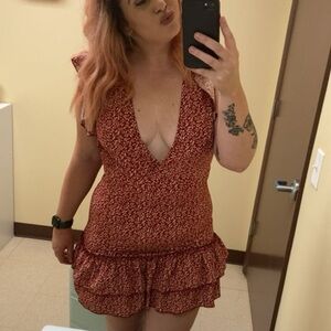 Backless Mini Polkadot Dress